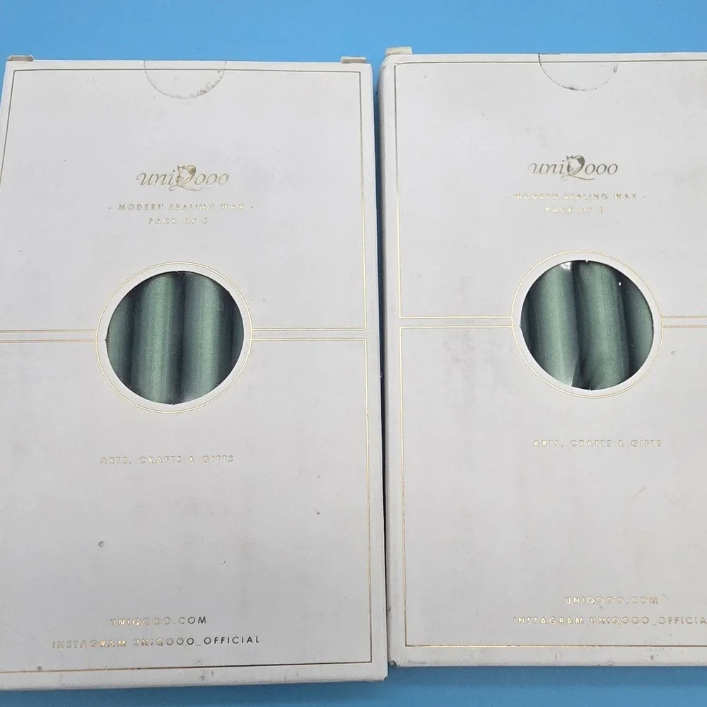 UNIQOOO Sealing Wax Sticks Green 2 Box Set New
